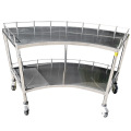 Medical Two-Layer Stainless Steel Treatment Cart Emergency Trolley